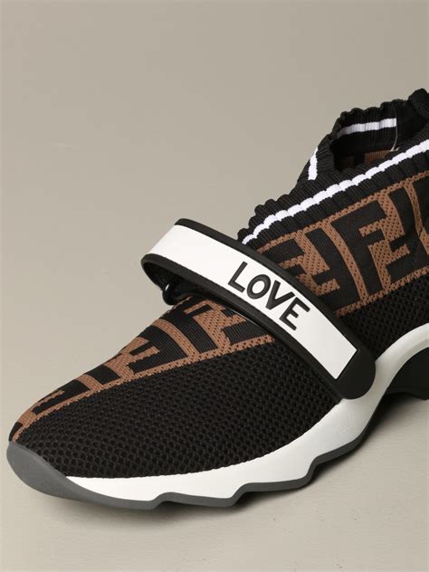 fendi black fabric sneakers|fendi ff fancy athletic sneakers.